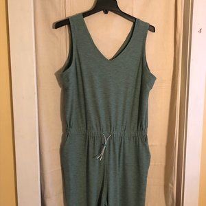 Old Navy Active Marled Green Sleeveless Elastic Waist Jumpsuit Sz XL